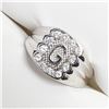 Image 3 : SILVER CUBIC ZIRCONIA  RING (~SIZE 10)