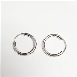 SILVER HOOP EARRINGS