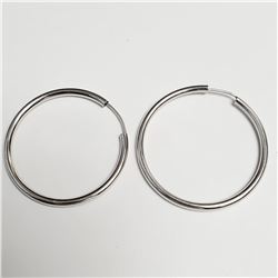 SILVER HOOP EARRINGS