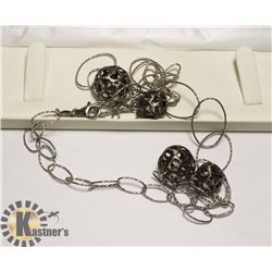 SILVER ITALIAN DESIGN NECKLACE (32" LONG)