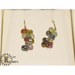 14K YELLOW GOLD SAPPHIRE EARRINGS