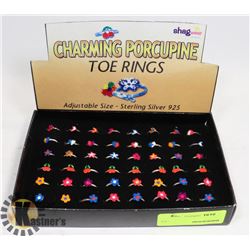 RETAIL DISPLAY OF ADJUSTABLE SIZE .925 STERLING