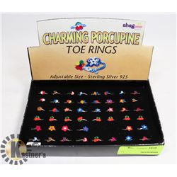 RETAIL DISPLAY OF ADJUSTABLE SIZE .925 STERLING