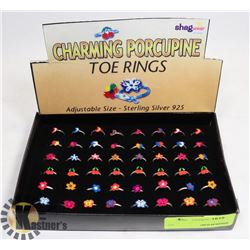 RETAIL DISPLAY OF ADJUSTABLE SIZE .925 STERLING