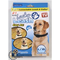 NEW LUCKY LEASH 2 IN 1 RETRACTABLE LEASH AND