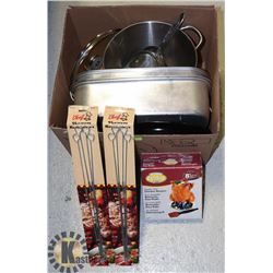 METALWARE- ASSORTED BOX LOT