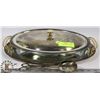 Image 1 : ART DECO STYLE OVAL SILVER SERVICE WITH GLASS