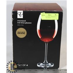 RED WINE GLASSES- PRESIDENTS CHOICE- SET OF 4 IN