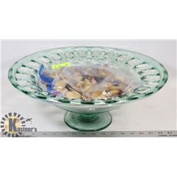 ART GLASS BOWL- LARGE WITH ROCKS