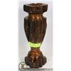 Image 1 : WOOD CANDLE HOLDER- HAND CARVED