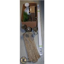 MISCELLANEOUS HOUSEHOLD ITEMS (14 INCH TALL WHITE