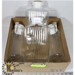 GLASS CANISTERS- SET OF 4