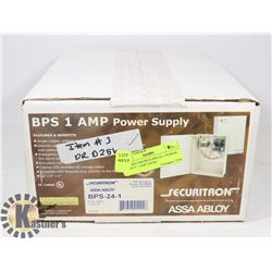 NEW SECURITRON BPS-24-1 POWER SUPPLY 1 AMP 24VDC