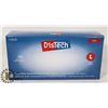 Image 1 : BOX OF 100 NEW  SZ L DISTECH VINYL MEDICAL EXAM