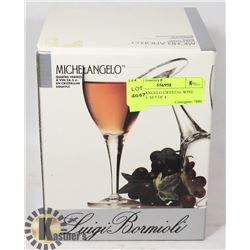 MICHELANGELO CRYSTAL WINE GLASSES- SET OF 4