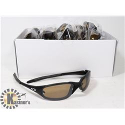 BOX OF BLACK OAKLEY STYLED SUNGLASSES