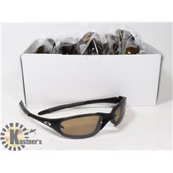 BOX OF BLACK OAKLEY STYLED SUNGLASSES