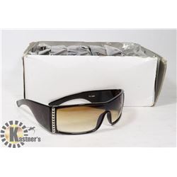 BOX OF DARK BROWN DESIGNER SUNGLASSES