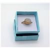Image 1 : 7)  GOLD TONE AND WHITE OVAL DRUZY RING SET