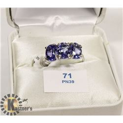 10K WHITE GOLD TANZANITE(3.1CT) RING (71-PN39)