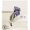 Image 2 : 10K WHITE GOLD TANZANITE(3.1CT) RING (71-PN39)