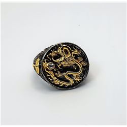 1)  BLACK TITANIUM WITH GOLD TONE AND