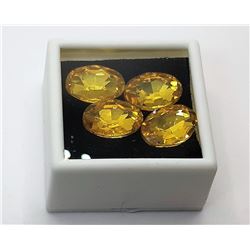 19)  LOT OF 4 MATCHED 10 MM X 14MM OVAL