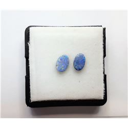 15)  LOT OF 2 MATCHED NATURAL PALE BLUE