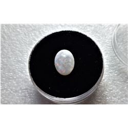 16) NATURAL OVAL WHITE FIRE OPAL
