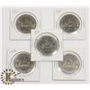 Image 1 : LOT OF 5 CANADIAN $1 COINS - 1975 - 1985