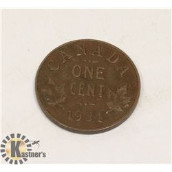 CANADIAN 1934 PENNY CURRENCY