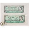 Image 1 : 1  SHEET OF2 UNC. CANADIAN 1 DOLLAR BANK NOTES