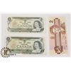 Image 1 : TWO CANADIAN 1972 $1 BILLS & ONE 1986 $2 BILLS