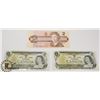 Image 1 : TWO CANADIAN 1972 $1 BILLS & ONE 1986 $2 BILLS