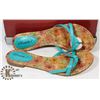 Image 1 : TURQUOISE FLOWER FLATS, SIZE - 8.5