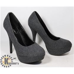 GREY STILETTOS , SIZE 9