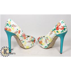FLORAL STILETTOS, SIZE - 6