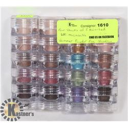 FOUR STACKS OF FIVE ASSORTED MICABELLA SHIMMER