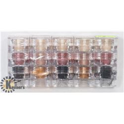 FIVE STACKS OF 3 ASSORTED MICABELLA SHIMMER