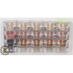 FIVE STACKS OF 3 ASSORTED MICABELLA SHIMMER