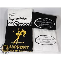 PACK OF ASSORTED T-SHIRTS CONTAINING 4PCS