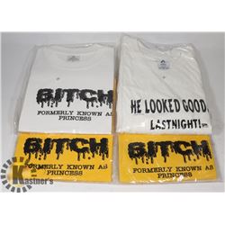 PACK OF ASSORTED T-SHIRTS CONTAINING 4PCS