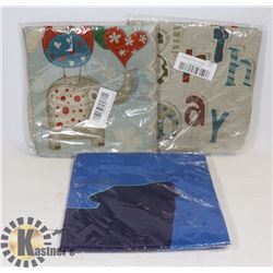 3 NEW ACCENT PILLOW COVERS MADE OUT OF CANVAS