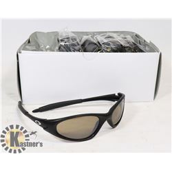 BOX OF BLACK OAKLEY STYLED SUNGLASSES