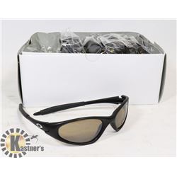 BOX OF BLACK OAKLEY STYLED SUNGLASSES
