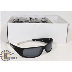 BOX OF BLACK DESIGNER UV 400 SUNGLASSES