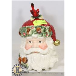 SANTA HEAD SHAPE COOKIE JAR