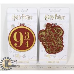 LOT OF TWO NEW HARRY POTTER LUGGAGE TAGS