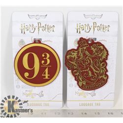 LOT OF TWO NEW HARRY POTTER LUGGAGE TAGS