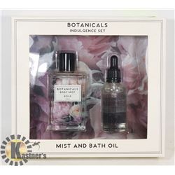 NEW ROSE SCENT BODY MIST AND BATH OIL SET